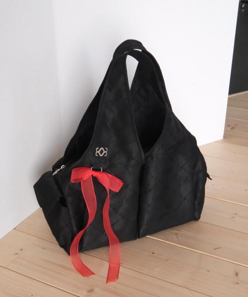 자카드 숄더백 (블랙)