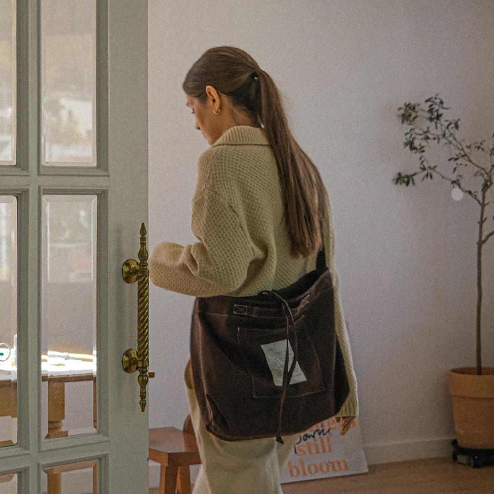 VINTAGE CANVAS CROSS BAG_빈티지 캔버스백 크로스 버전 (BROWN)