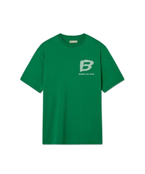 B BOX LOGO T SHIRT - GREEN