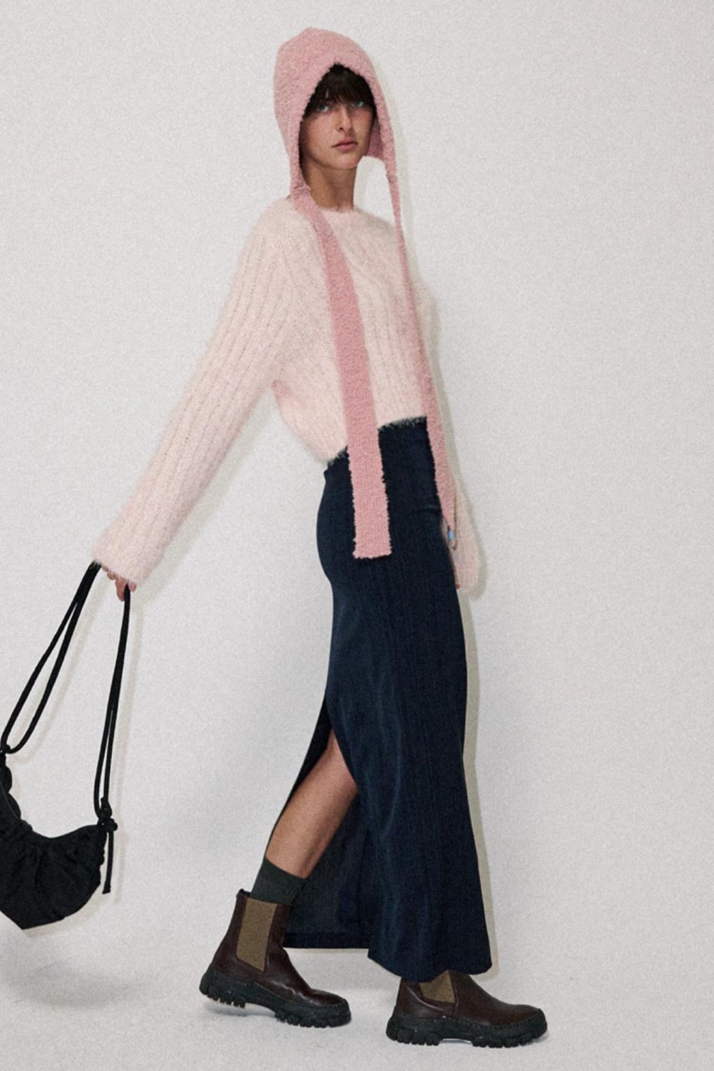 Maxi Skirt Stripe Navy