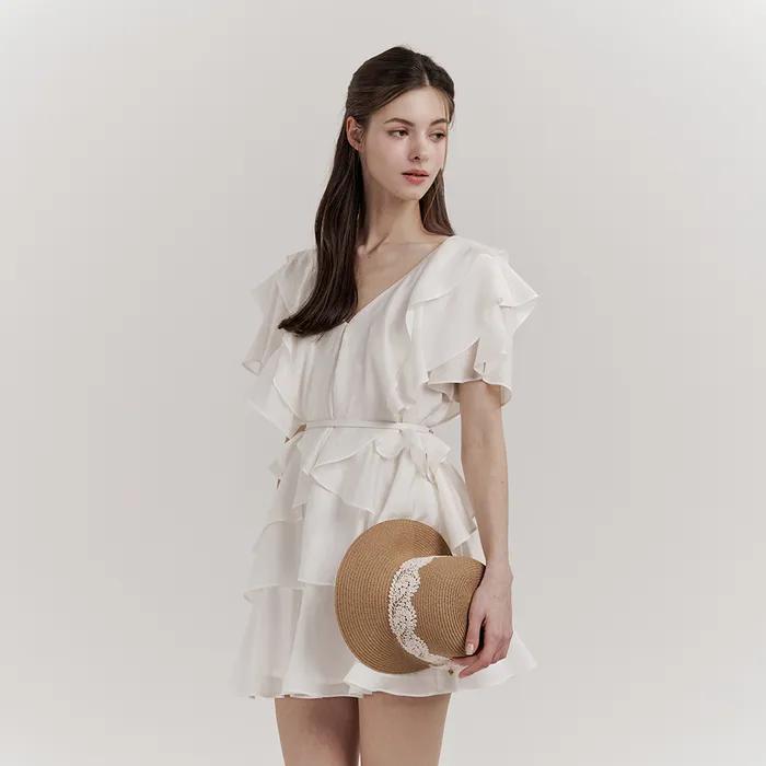 Sofia Ruffle One-piece (Ivory)