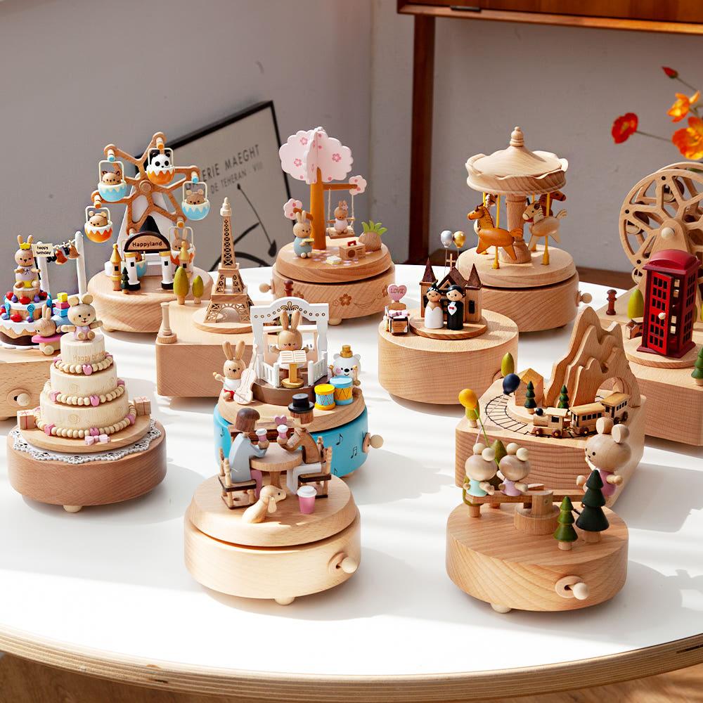 어리롭다 뮤직박스 우드 오르골 인테리어 감성소품