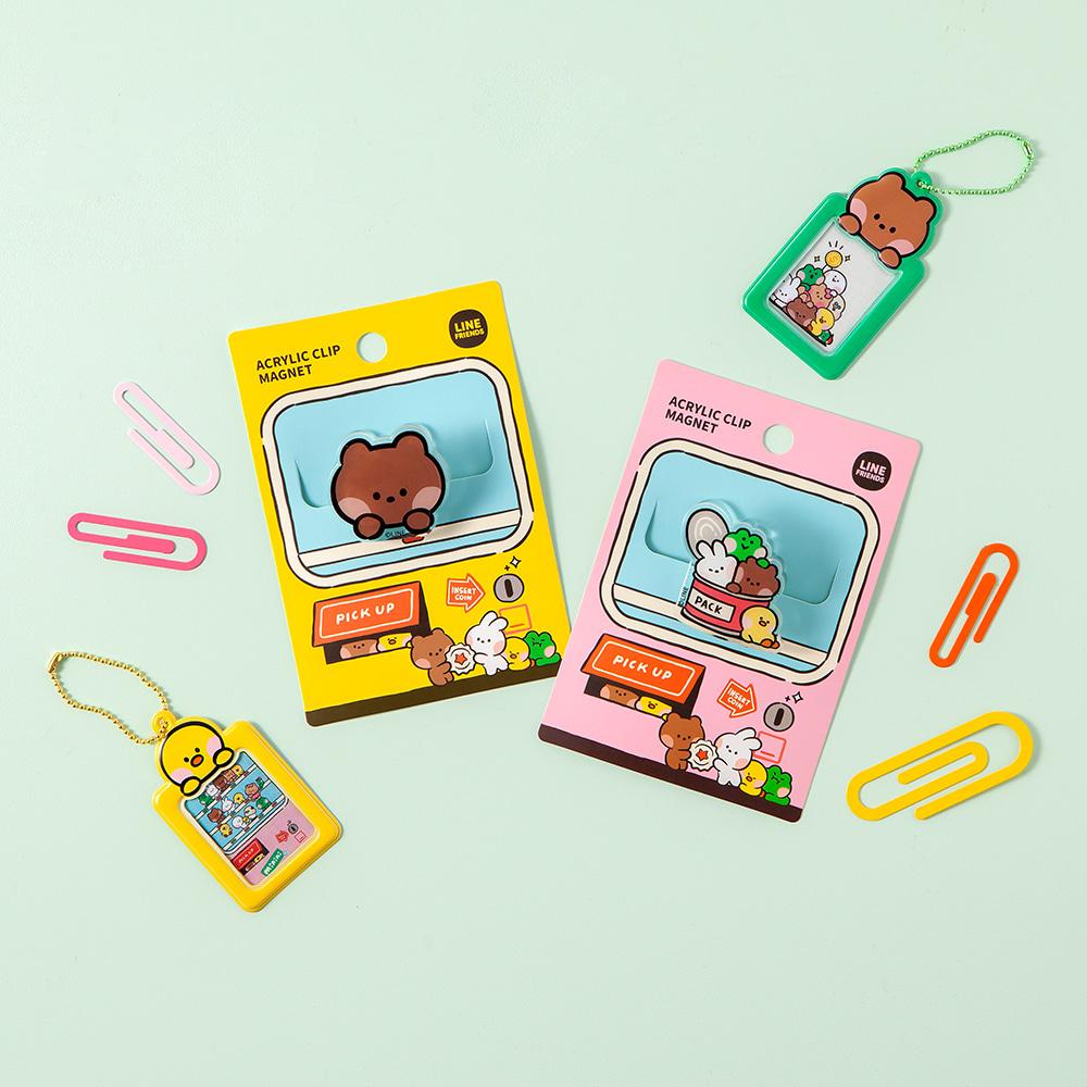 라인프렌즈 아크릴클립마그넷