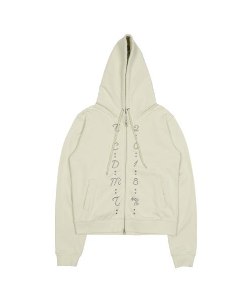 TCM center stitch hooded zip-up (oatmeal)
