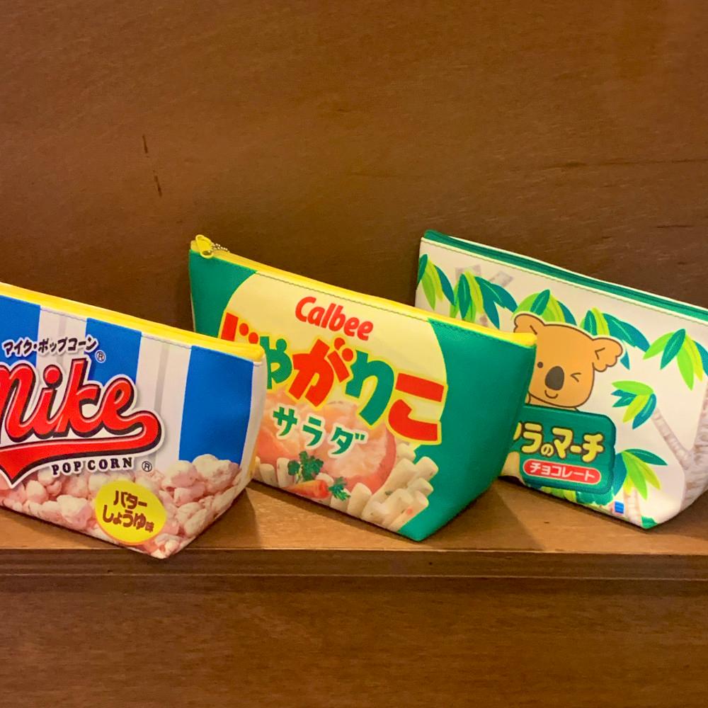 일본 과자 삼각 파우치 여행용 자가리코 코알라마치 마이크팝콘