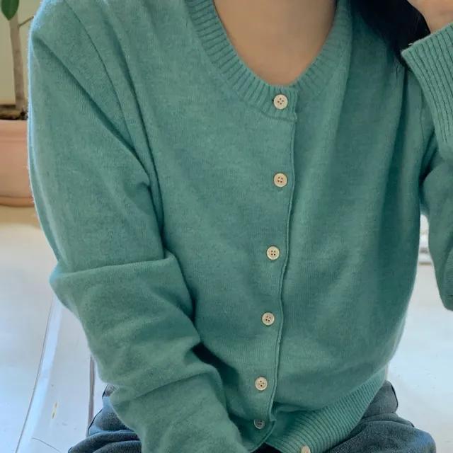 [24뉴컬러추가/도매택베스트] 드온도가디건 센느캐시가디건 니트 캐시미어 라운드 가을하객룩 데일리 가을가디건 민트가디건 버건디가디건