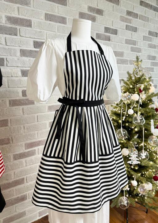 북유럽 스트라이프 앞치마 (블랙&레드 2종)