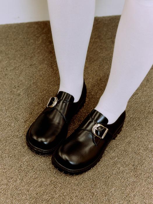 Luna monk strap loafers / black(2.5cm)
