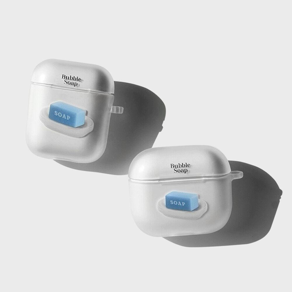 블루솝 반투명 에어팟 케이스