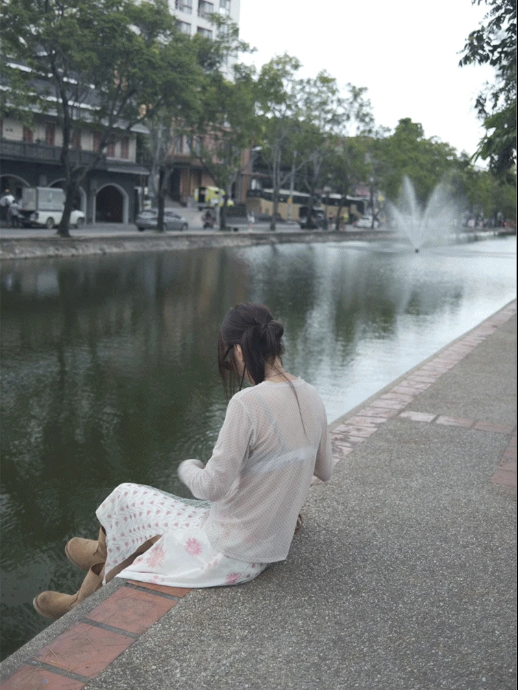 [9hope] beige shake T