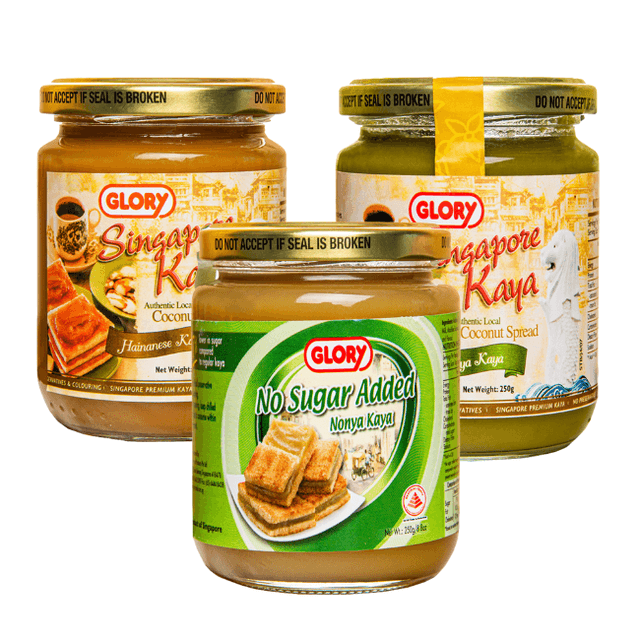 글로리 싱가포르 카야잼 250g 허니브라운 코코넛그린 노슈가