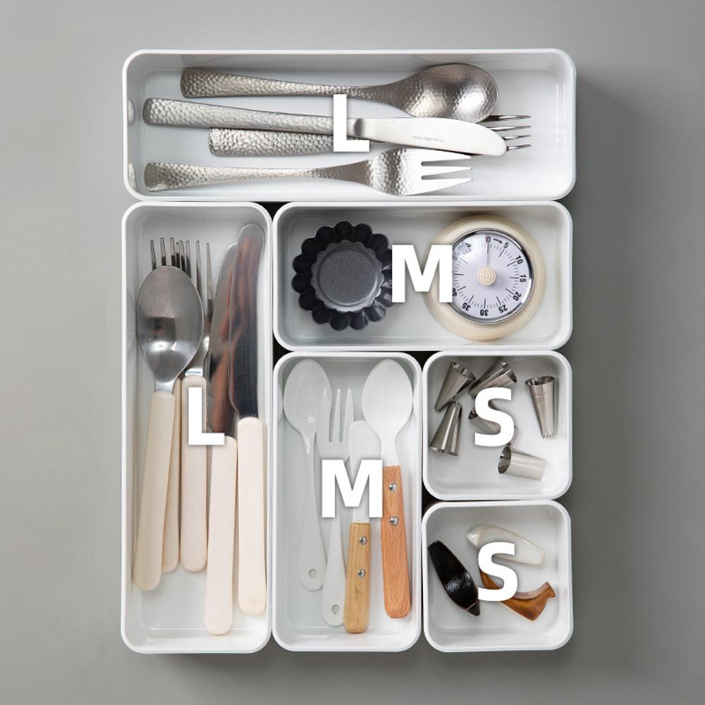 싱크대 사무실 책상 탕비실 커피 서랍 정리 칸막이 정리함 멀티박스