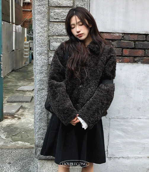 [포근퍼🤍/무스탕]메리 단추 퍼 카라 자켓(3colors)