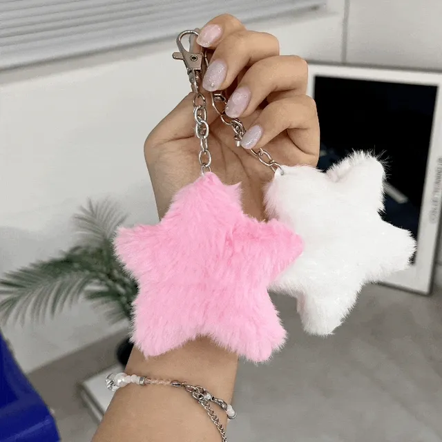 스타 폼폼 키링 2color 폼폼이 y2k