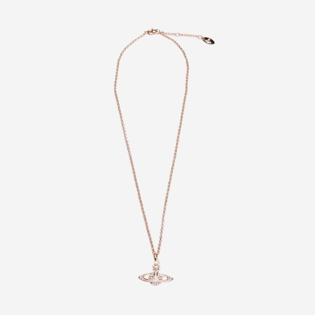 Vivienne Westwood Mini Bas Relief Pendant Pink Gold