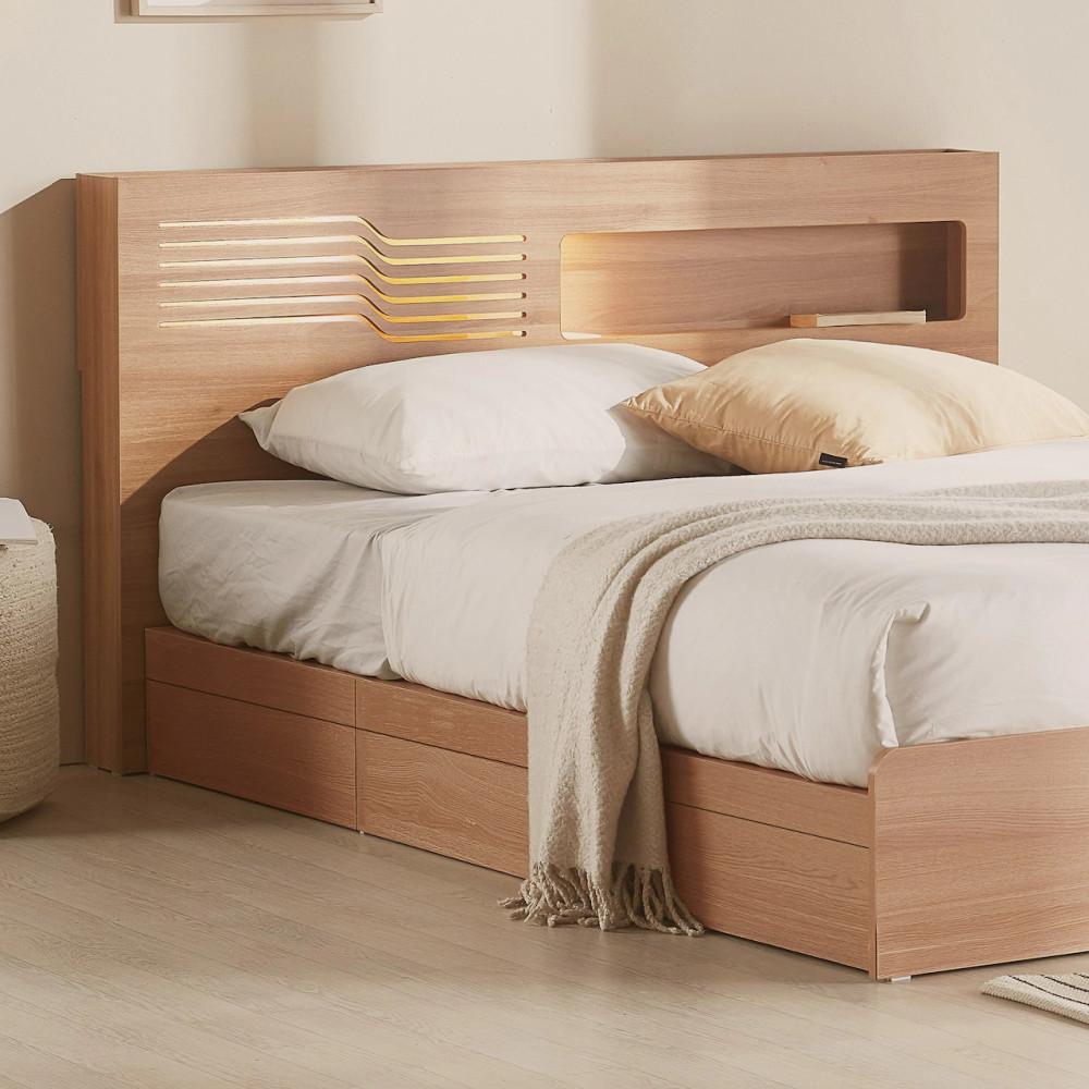 리샘 레아 LED 조명 수납침대 SS/Q