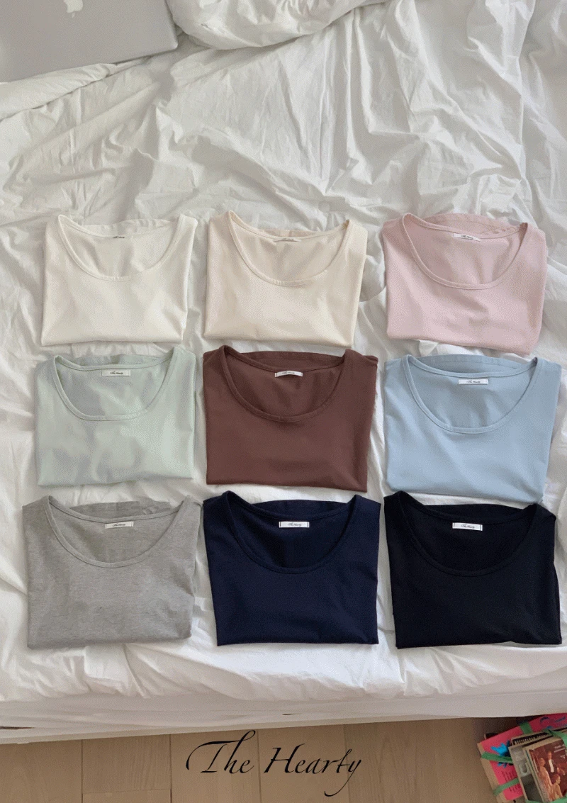 [MADE/당일출고] 하트 티셔츠 _9color