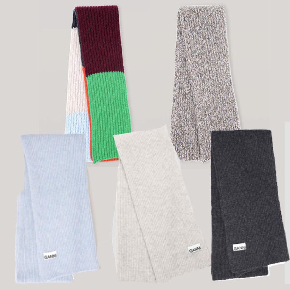 GANNI 가니 리사이클 울 머플러 목도리 6컬러