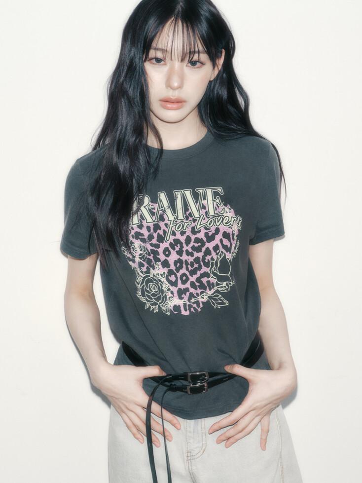 Love Leopard Graphic T-shirt VW5ME607_3color