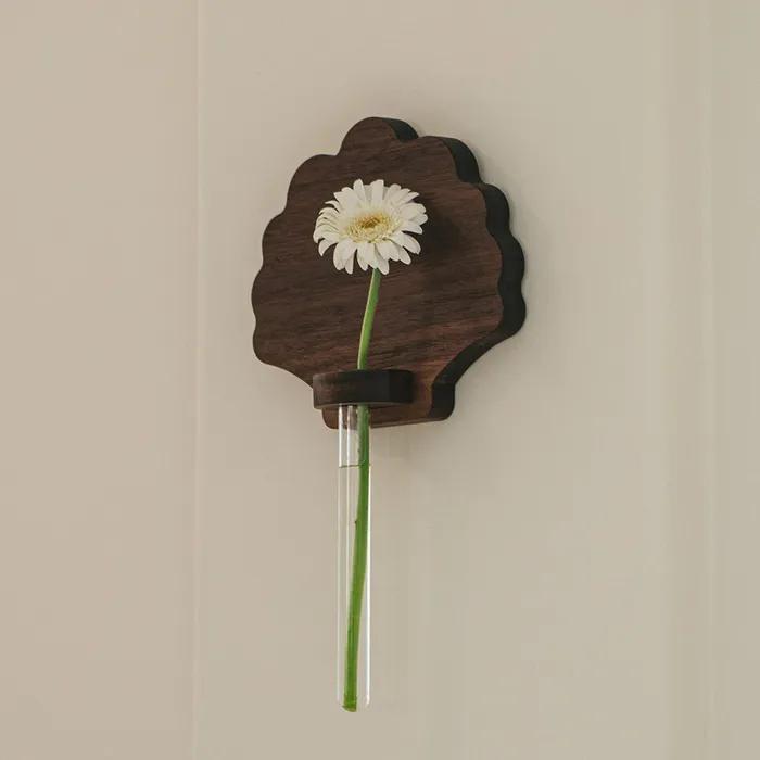 원목 월 행잉 플랜터