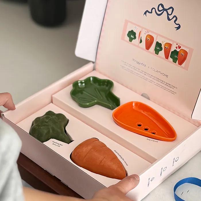 동구밭 x 폴라앳홈 베지 설거지 워싱바 트레이 세트 / 집들이 신혼 선물 추천