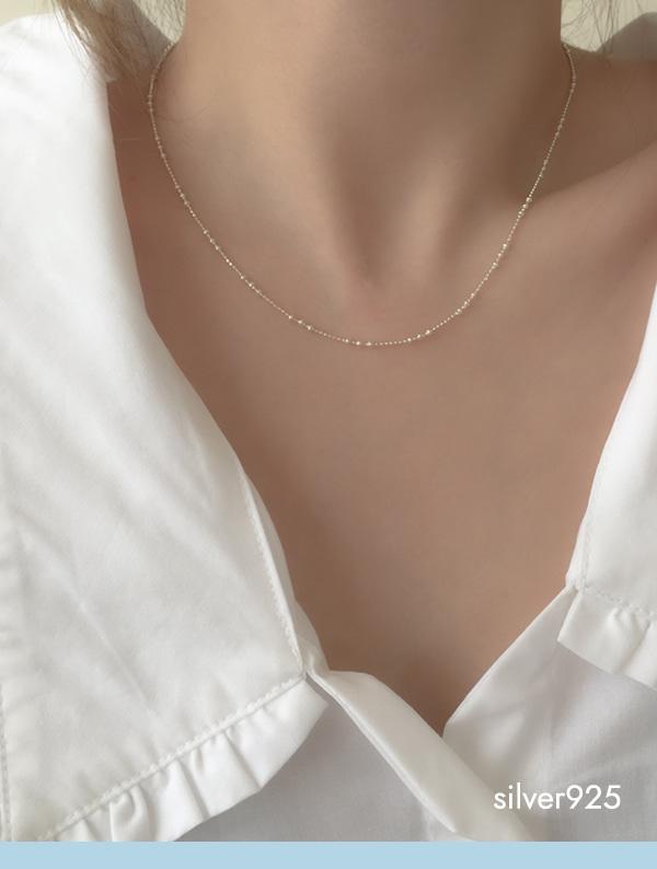 line ball necklace (silver925)