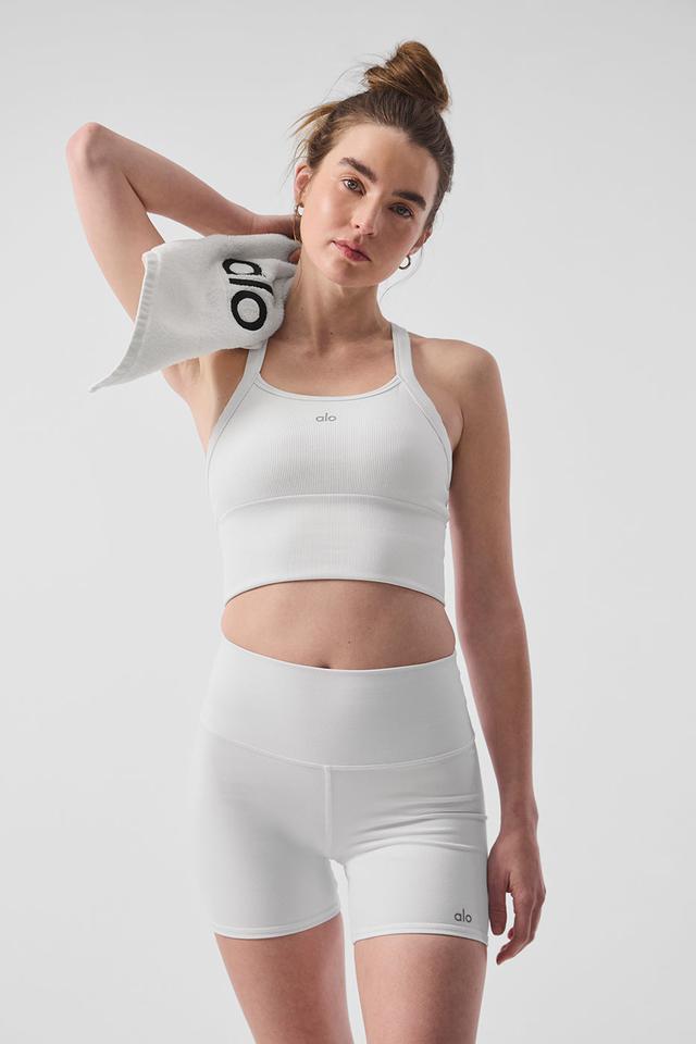 Seamless Ribbed Favorite Bra Tank - White - White / XS