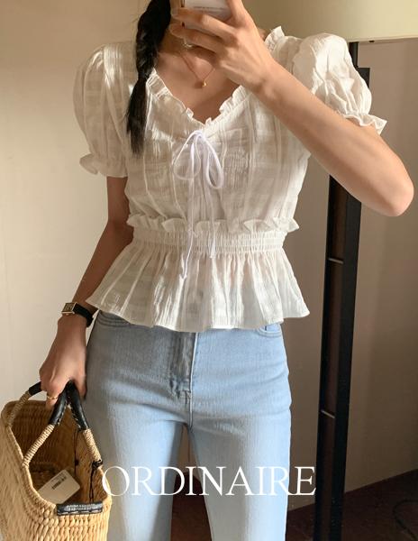 [ordinaire] 쥬시 블라우스 (3color/스카이 단독주문시오늘출발)