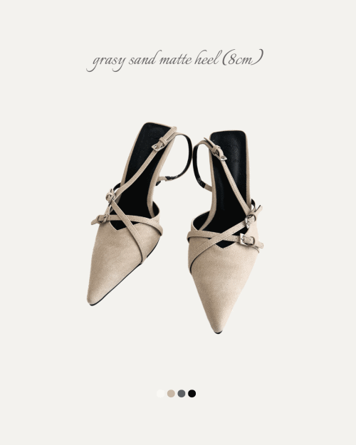 클라우드이모션 grasy sand matte heel (8cm)