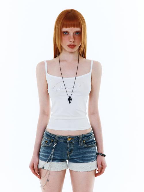 SIGNATURE CUBIC TANK TOP WHITE