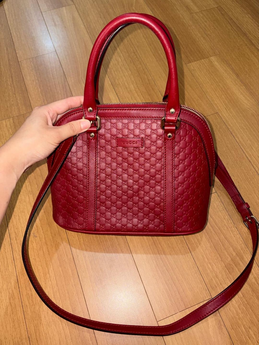 구찌 마이크로 시마 돔 토트백 레드 | 후루츠패밀리