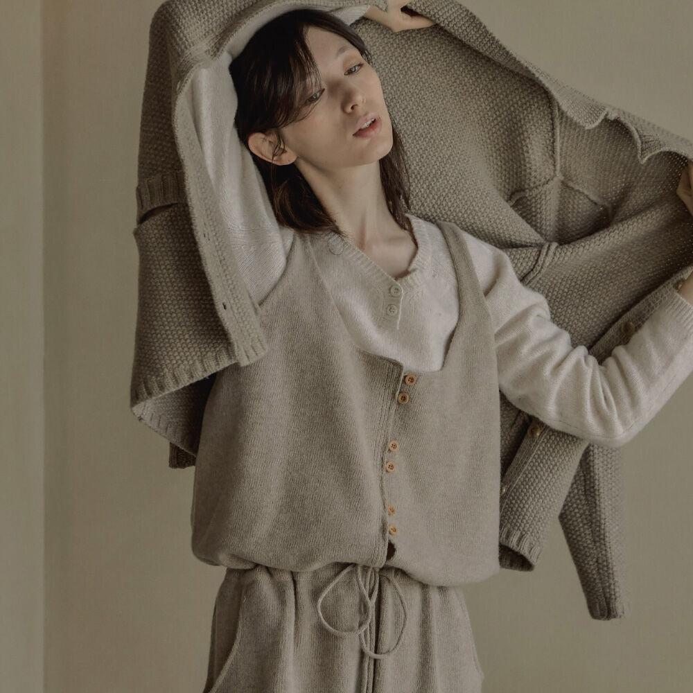 Wool waist string simple all-in-one - 3color