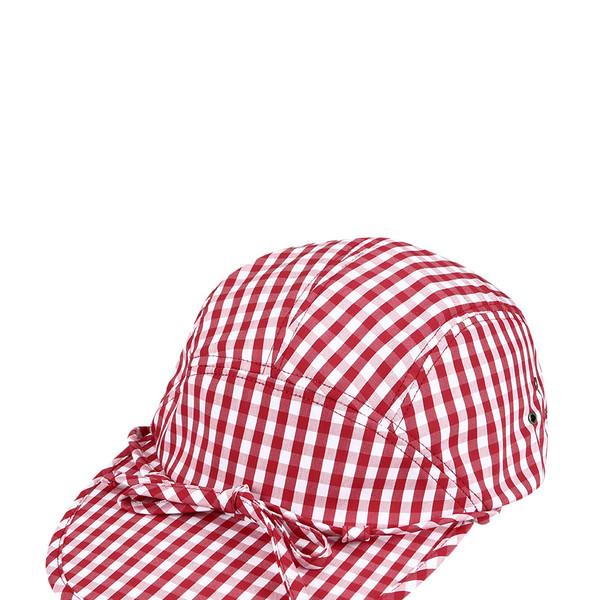 DR GINGHAM CHECK DUCK CAP Red