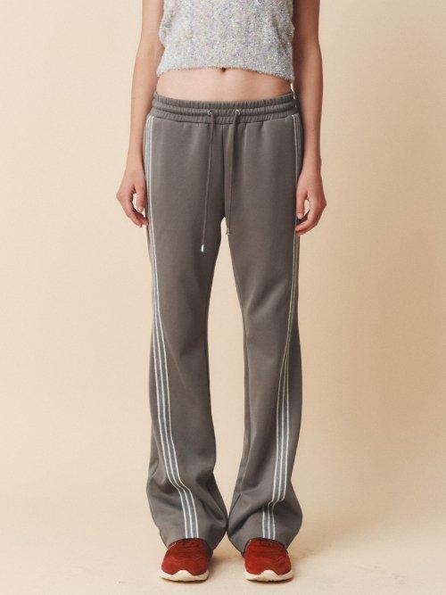 Flared Track Pants Charcoal