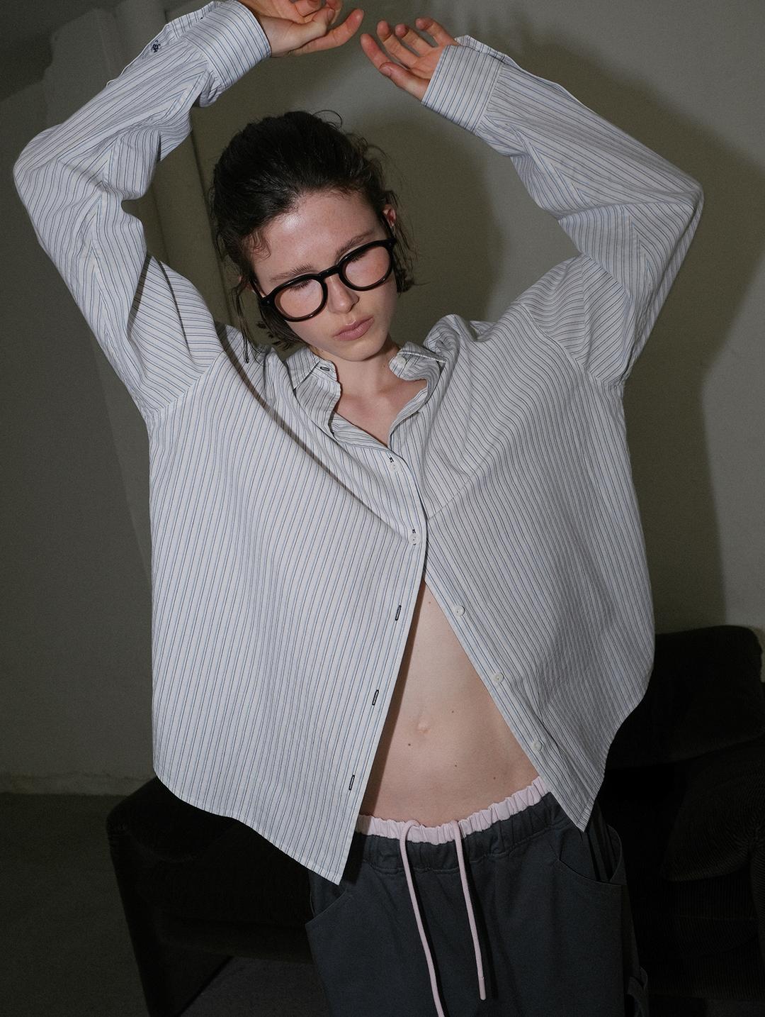 SIGNITURE NATURAL SHIRTS - IVORY STRIPE (4th)