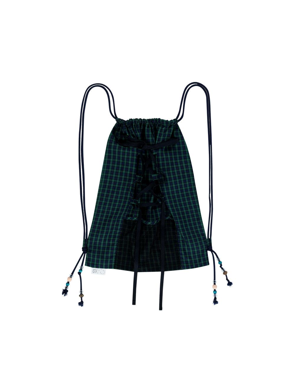 CHECK STRING GYMSACK [GREEN]