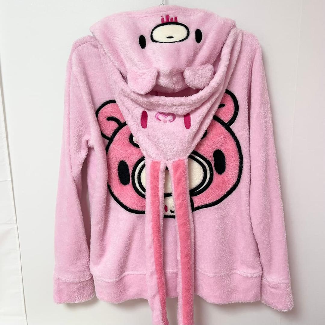 글루미베어 범용토끼 핑크 털후드집업 폼폼이 | 후루츠패밀리