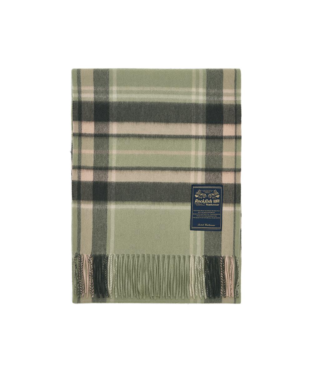 [NEW 10%] CLASSIC WOOL SCARF CHECK - KHAKI