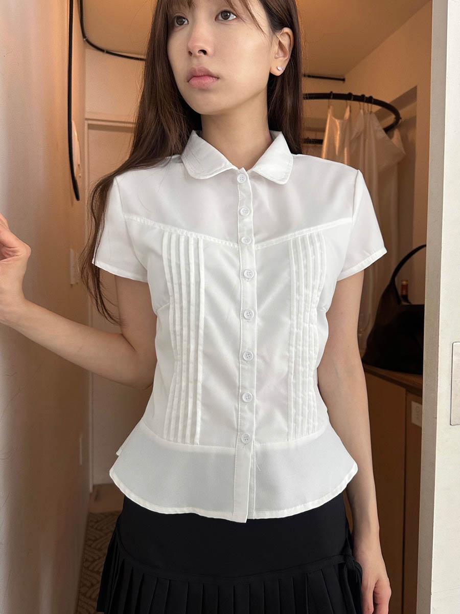 Pintuck half shirts