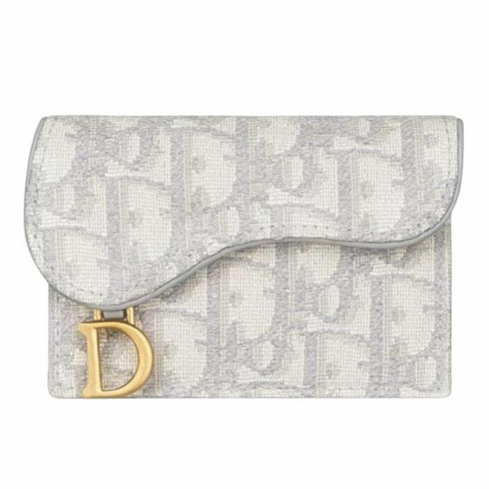 [내일도착]디올 SADDLE 플랩 카드지갑 그레이 S5611CT