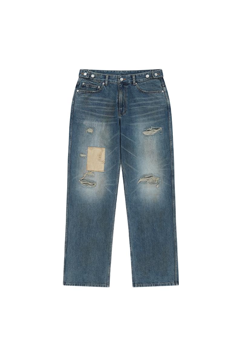 Archive repair denim pants (indigo blue)