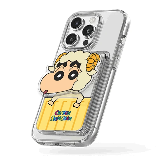 [SHINCHAN] 짱구는못말려 투명 맥세이프 슬라이드 카드지갑+스마트톡[투명_애니멀 코스튬] TC