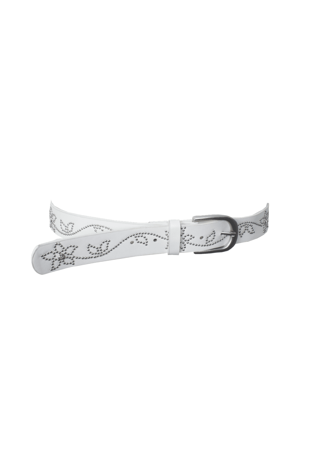 [Pink orchid house] Flower cubic belt (White)