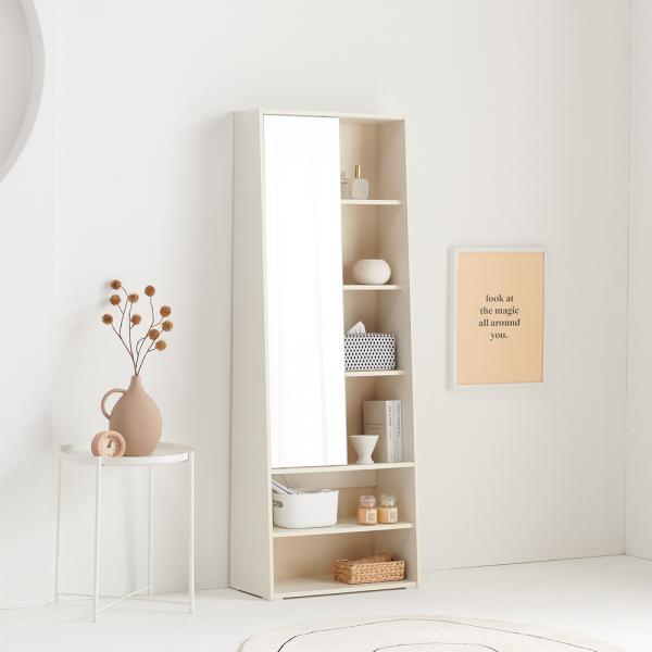 엘빈 와이드 수납 전신거울 화장대