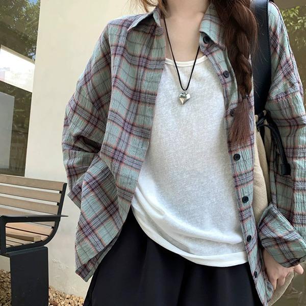 위더크 체크 셔츠