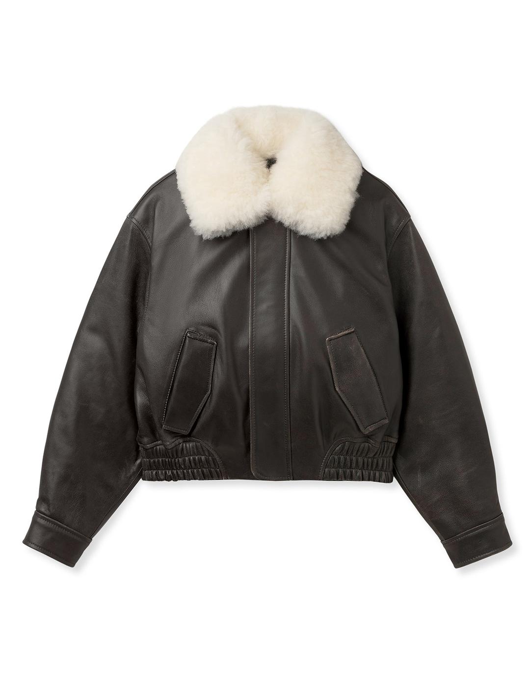 VINTAGE LEATHER BLOUSON (BROWN)