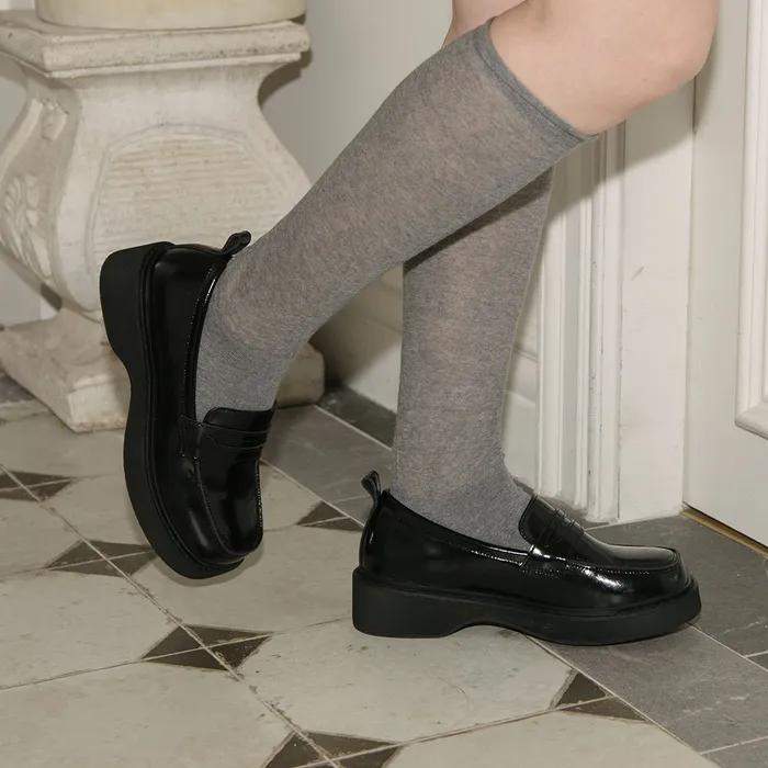 [단독] ROSIE platform loafers_2color 로지 쿠셔닝 플랫폼 로퍼_ 블랙,크림4.5cm