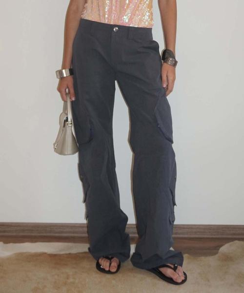 Washed Cargo Pants Dusty Navy