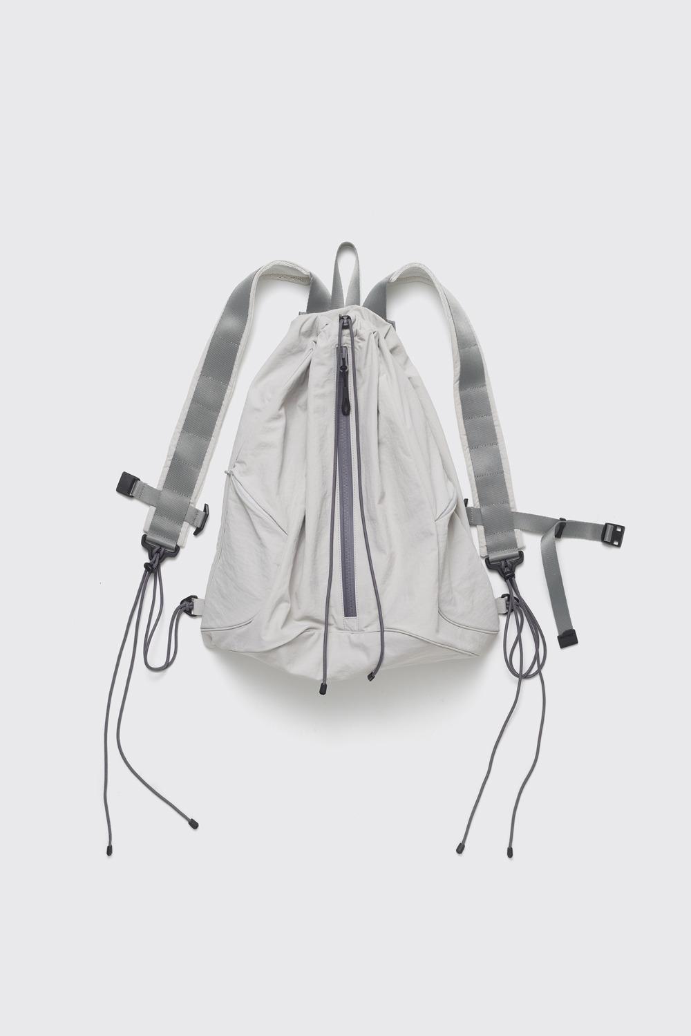 [soui. Exclusive] String Backpack Nylon Light Grey