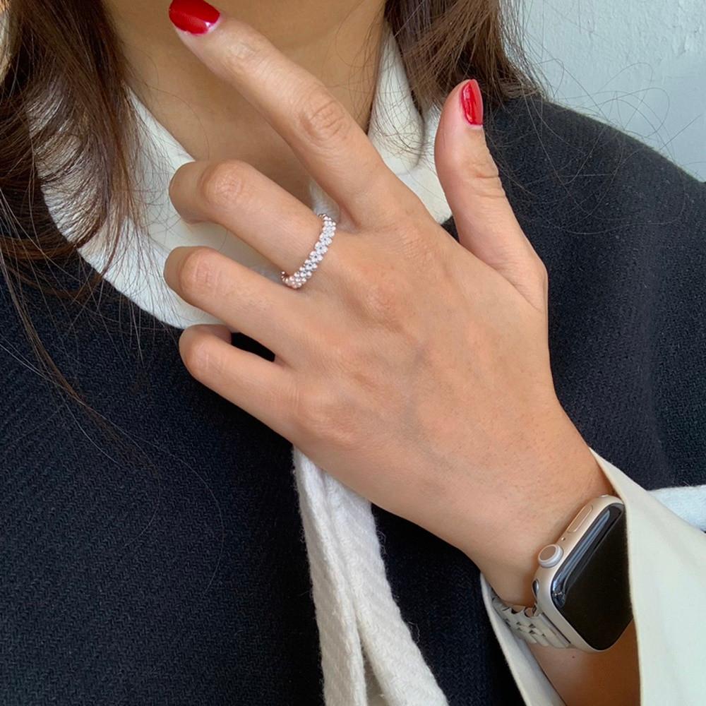 실버 925 구슬 볼 데일리 오픈 링 은 반지